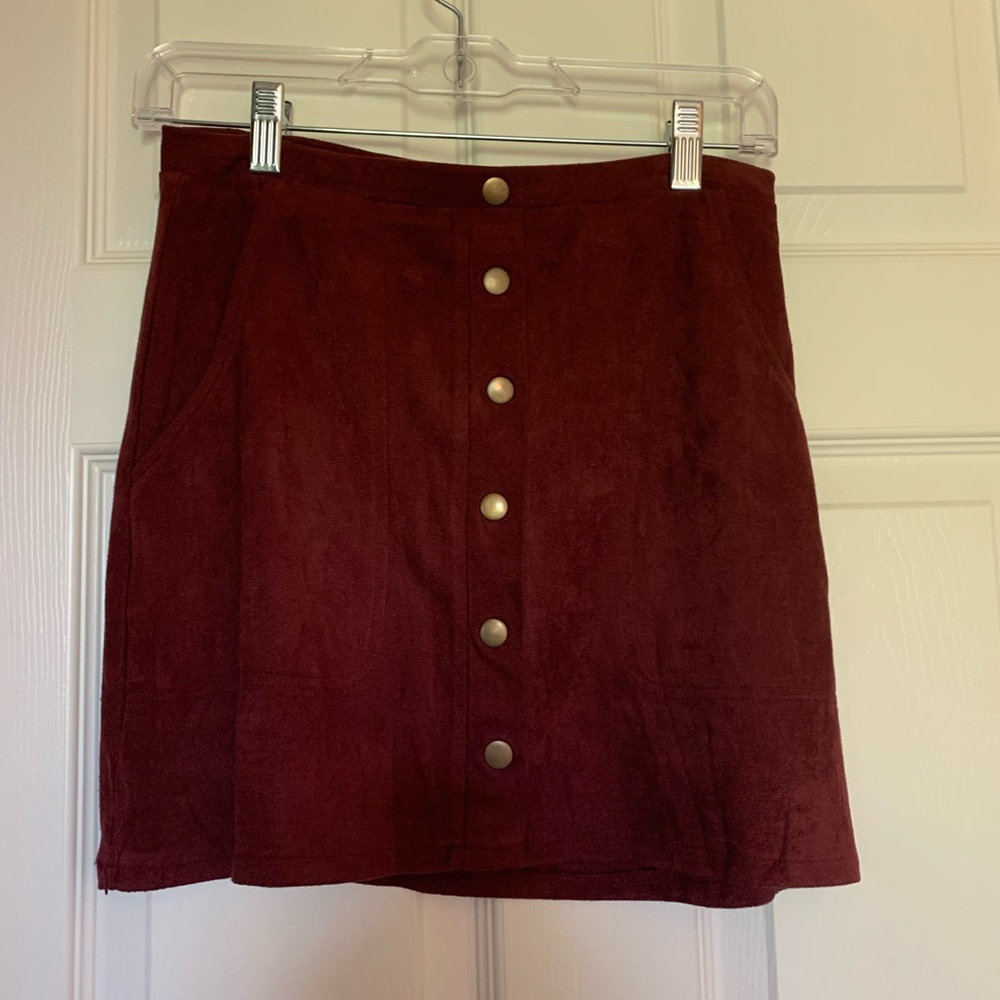 Red Button Up Skirt